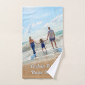 Uw Familie Foto Badhanddoek Set Aangepaste Tekstna Bad Handdoek (Handdoek)