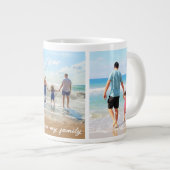 Uw Familie Foto Collage Coffee Mok Gift en Tekst (Voorkant rechts)