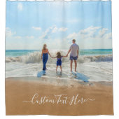 Uw Familie Foto Douchegordijn met aangepaste tekst (Voorkant)