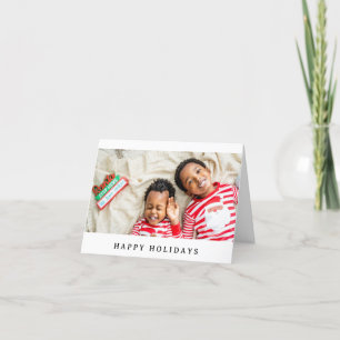 Uw Familie Foto Kerstmis Groet Feestdagen Kaart