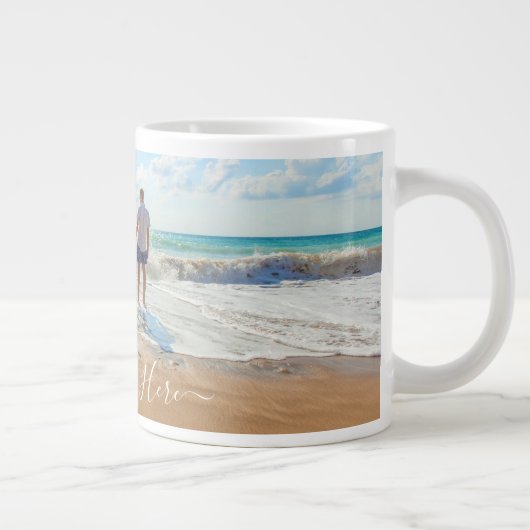 Uw Familie Foto Koffie Mok Gift met aangepaste tek (Rechts)