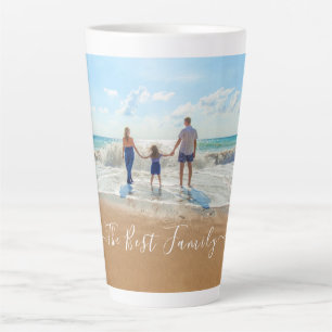 Uw familie Foto Latte Mok Tekst - De beste familie