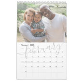Uw familie foto maand per maand gepersonaliseerd kalender (Feb 2027)
