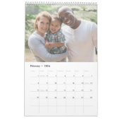 Uw familie foto maand per maand gepersonaliseerd kalender (Feb 2026)