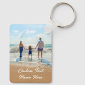 Uw Familie Foto Sleutelhanger Gift Aangepaste Teks (Achterkant)