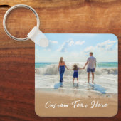 Uw Familie Foto Sleutelhanger Gift met Aangepaste  (Voorkant)