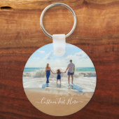Uw familie foto Sleutelhanger met aangepaste tekst (Achterkant)
