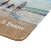 Uw familie foto snijplank met aangepaste tekst (Hoek)