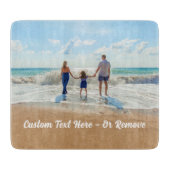 Uw familie foto snijplank met aangepaste tekst (Voorkant)