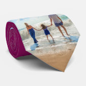 Uw Familie Foto Stropdas met Aangepaste Kleur en T (Opgerold)