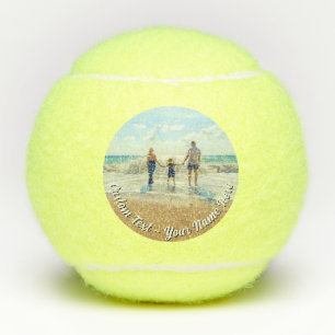 Uw familie foto tennisballen gepersonaliseerde tek
