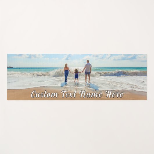 Uw Familie Foto Yoga Mat Gift met aangepaste tekst (Voorkant (horizontaal))