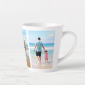 Uw Familie Fotocollage Latte Mok met Tekst (Rechts)