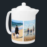 Uw Familie Fotocollage Theepot Gift Aangepaste Tek<br><div class="desc">Theepotten met Custom Photo Collage Family Love Persoonlijke tekst - Moeder / Vader / Kinder / Ouders / Paar - Moderne Custom Photos Uniek Uw Eigen Ontwerp - Speciale Familie / Vrienden of Persoonlijke Theepot Gift - Voeg Uw Foto's / of Tekst ! Lettertypen / grootte / ! kiezen Formaat...</div>