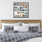 Uw familie Herinneringen Custom 25 Fotocollage Canvas Afdruk (Insitu (Slaapkamer))