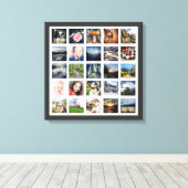 Uw familie Herinneringen Custom 25 Fotocollage Canvas Afdruk (Insitu (Houten vloer))