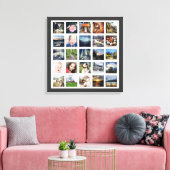 Uw familie Herinneringen Custom 25 Fotocollage Canvas Afdruk (Insitu (Woonkamer))