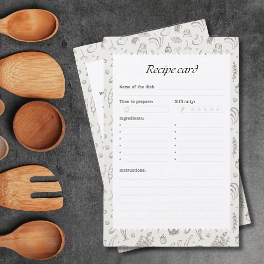 Uw familie Recept Papieren Bladen