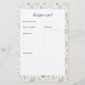 Uw familie Recept Papieren Bladen (Achterkant)