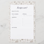 Uw familie Recept Papieren Bladen (Voorkant)