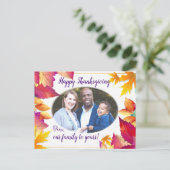 Uw familieforum laat Thanksgiving over Feestdagenkaart (Staand voorkant)