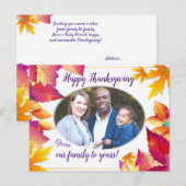 Uw familieforum laat Thanksgiving over Feestdagenkaart (Voorkant / Achterkant)