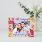 Uw familieforum laat Thanksgiving over Feestdagenkaart (Staand voorkant)