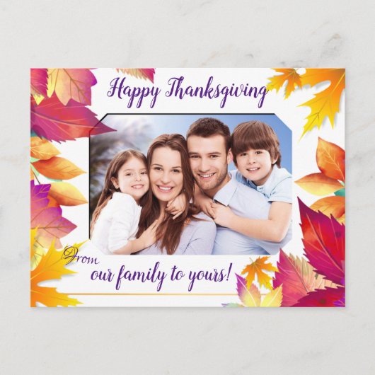 Uw familieforum laat Thanksgiving over Feestdagenkaart (Voorkant)