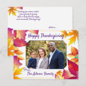 Uw familieforum laat Thanksgiving over Feestdagenkaart (Voorkant / Achterkant)