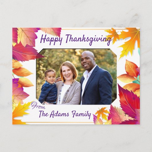 Uw familieforum laat Thanksgiving over Feestdagenkaart (Voorkant)