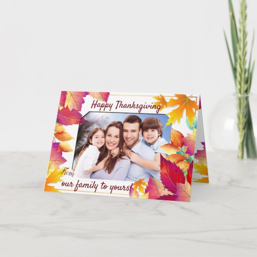 Uw familieforum laat Thanksgiving over Kaart (Voorkant)