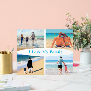 Uw familiefoto Collage Acryl bord met tekst