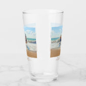 Uw familiefoto en aangepast tekstglas glas (Links)