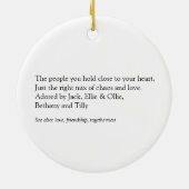 Uw familiefoto en definitie Moderne pret Keramisch Ornament (Achterkant)