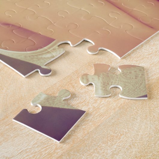 Uw familiefoto gepersonaliseerde unieke souvenir legpuzzel (Zijkant)