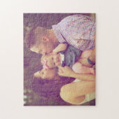 Uw familiefoto gepersonaliseerde unieke souvenir legpuzzel (Verticaal)