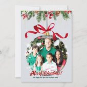 Uw familiefoto Kerstbal Kerstkaart (Voorkant)