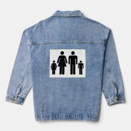 Uw familiefoto op een denim jacket