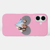 Uw familiefoto op een roze achtergrond Case-Mate iPhone case (Achterkant (horizontaal))