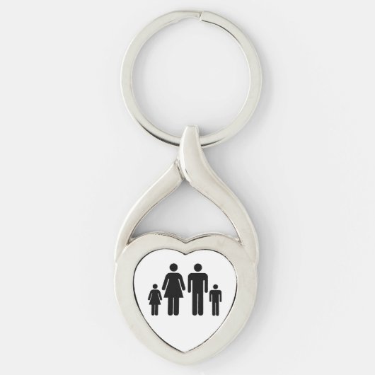 Uw familiefoto op een sleutelhanger (Voorkant)