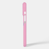 Uw familiefoto Paarse hart roze achtergrond Case-Mate iPhone Case (Achterkant / Links)
