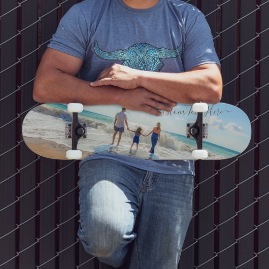 Uw familiefoto-skateboard met aangepaste tekst persoonlijk skateboard (Buiten 3)