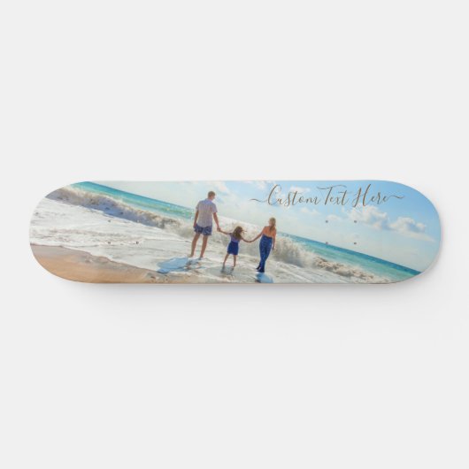 Uw familiefoto-skateboard met aangepaste tekst persoonlijk skateboard (Horizontaal)