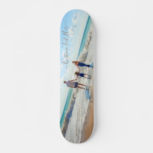 Uw familiefoto-skateboard met aangepaste tekst persoonlijk skateboard (Voorkant)
