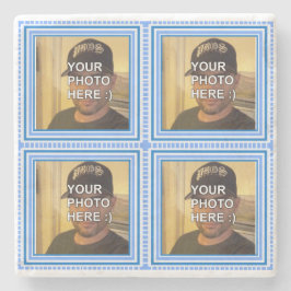 Uw familiefoto's gepersonaliseerd stenen onderzetter