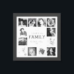 Uw familieleden herinneringen aangepaste fotocolla canvas afdruk<br><div class="desc">Gepersonaliseerd de kunstdrukkunst van het canvas met 12 van uw eigen favoriete foto's die aan een aangepast tekstgebied voor uw familienaam en gevestigde datum grenzen. Het perfecte cadeau voor familie of vrienden. Ziet er goed uit met zwarte en witte of volledige kleurenbeelden. De vierkante foto's van het gebruik voor beste...</div>