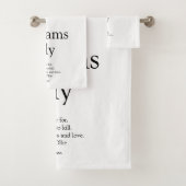 Uw familienaam Definitie zwart-wit Bad Handdoek (Insitu)