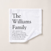 Uw familienaam Definitie zwart-wit Bad Handdoek (Wasdoekje)