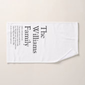 Uw familienaam Definitie zwart-wit Bad Handdoek (Handdoek)