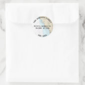 Uw familienaam Florida Nautical Envelope Seals Ronde Sticker (Tas)